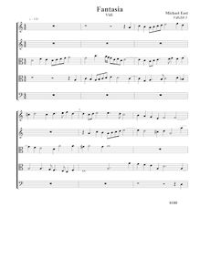 Partition Vidi - Fantasia VdGS No.3 - partition complète (Tr Tr T T B), fantaisies pour 5 violes de gambe