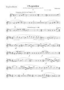 Partition , Langsam - Leicht bewegt, anglais cor , partie, 2 Legends pour flûte, anglais cor et Piano