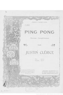 Partition complète, Ping-Pong, Morceau caractéristique, G major