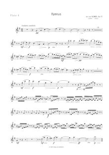 Partition flûte 4 , partie, Hymnus für zwölf Violoncelli, Op.57