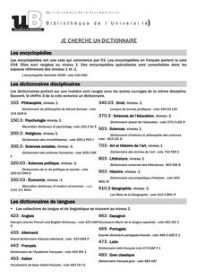 JE CHERCHE UN DICTIONNAIRE Les encyclopédies Les dictionnaires ...