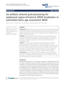 An artifacts removal post-processing for epiphyseal region-of-interest (EROI) localization in automated bone age assessment (BAA)