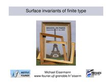 Surface invariants of finite type