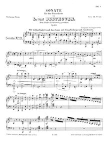 Partition complète, Piano Sonata No.27, E minor, Beethoven, Ludwig van par Ludwig van Beethoven