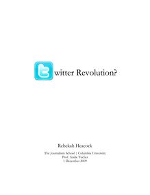 download Twitter Revolution? as a PDF - witter Revolution?