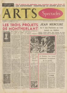 ARTS N° 635 du 11 septembre 1957