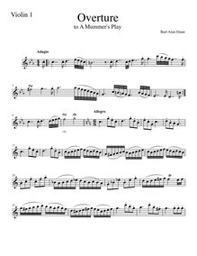 Partition violon I , partie, pour Spring Mummers, Dunn, Bart