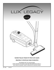 Notice Aspirateur Aerus  Lux Legacy Canister