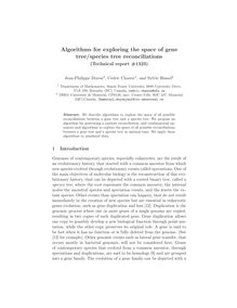 Algorithms for exploring the space of gene tree species tree reconciliations