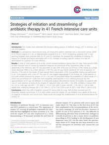 Strategies of initiation and streamlining of antibiotic therapy in 41 French intensive care units