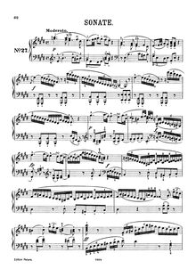 Partition complète, Piano Sonata No.31 en E major, Haydn, Joseph