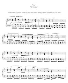 Partition No.4 en C major, 15 Etudes de Virtuosité, 15 Virtuosity Studies