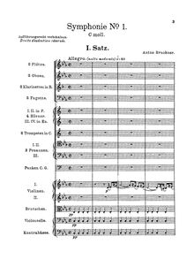 Partition complète, Symphony No.1 en C minor, C minor, Bruckner, Anton par Anton Bruckner