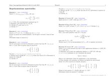 Sujet : Algèbre, Matrices et déterminants, Représentations matricielles