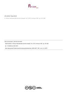 André Gardot - article ; n°2 ; vol.3, pg 327-328