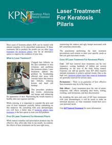 Laser Treatment For Keratosis Pilaris
