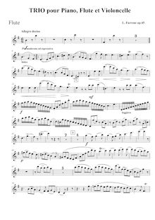 Partition , Allegro deciso - flûte , partie, Trio pour flûte, violoncelle, et Piano, Op.45