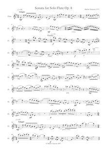 Partition Score / , partie, Sonata pour Solo flûte, Grayson, Martin