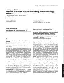 The use of Ribomunyl® in the immunomodulatory treatment of rats with adjuvant arthritis