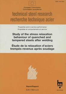 Study of the stress relaxation behaviour of quenched and tempered steels after welding