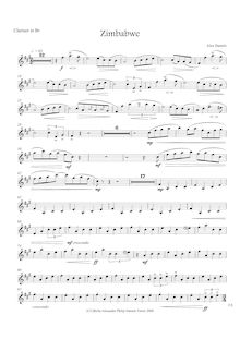 Partition clarinette en B♭, Zimbabwe, E minor, Daniels Torres, Alexander Philip