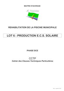 LOT 6 : PRODUCTION E.C.S. SOLAIRE - Ville de La Possession