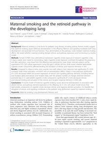 Maternal smoking and the retinoid pathway in the developing lung