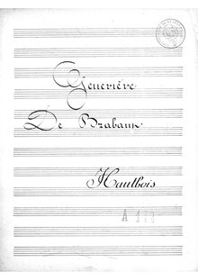 Partition hautbois (Overture seulement), Geneviève de Brabant, Offenbach, Jacques