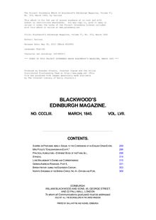 Blackwood s Edinburgh Magazine, Volume 57, No. 353, March 1845