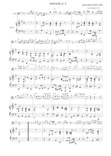 Partition de piano, 12 sonates pour violon et Continuo, Op.9