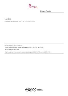 La Cité - article ; n°227 ; vol.40, pg 479-503