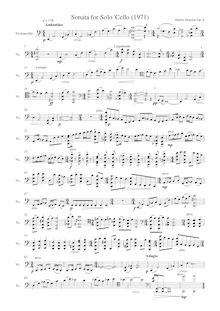 Partition Performing parties / score, Two pièces pour Solo  violoncelle