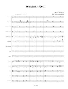 Partition , Marche Militaire, Symphony No.20, B-flat major, Rondeau, Michel