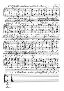 Partition Complete manuscript, Kommunionlied No.1, E♭ major, Högn, August