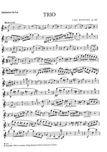 Partition clarinette , partie, Klaviertrio op. 264, Reinecke, Carl