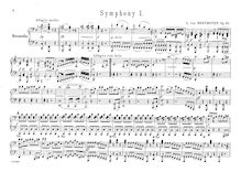 Partition complète, Symphony No.1 en C, Op.21, C major, Beethoven, Ludwig van par Ludwig van Beethoven
