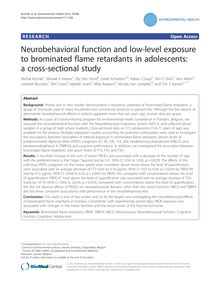 Neurobehavioral function and low-level exposure to brominated flame retardants in adolescents: a cross-sectional study