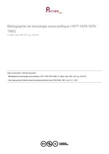 Bibliographie de lexicologie socio-politique (1977-1978-1979-1980)  ; n°1 ; vol.2, pg 216-219