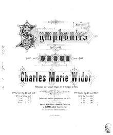 Partition complète (1901 version), orgue Symphony No.1
