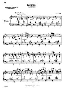 Partition No.12: Abends, Frühlingsboten, 12 Klavierstücke, Raff, Joachim
