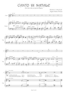 Partition complète, Canto di Natale, Trovato, Angelo Maria