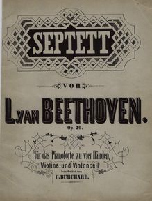 Partition parties complètes, Septet, Beethoven, Ludwig van
