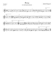 Partition aigu 2 viole de gambe, chansons, Regnart, Jacob par Jacob Regnart