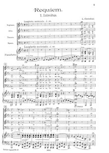 Partition complète Requiem - Luigi Cherubini
