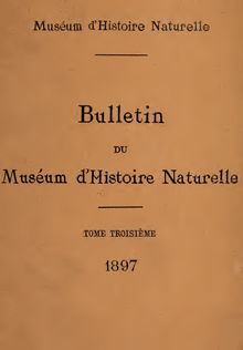 Bulletin du Musum national d histoire naturelle