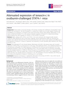 Attenuated expression of tenascin-c in ovalbumin-challenged STAT4-/- mice