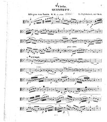 Partition viole de gambe, quintette pour clarinette et cordes, Op.44