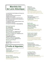 Marchés bio de Loire Atlantique Fruits et légumes