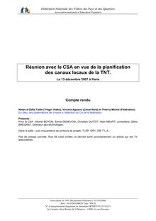 ce lien - Réunion avec le CSA en vue de la planification des ...