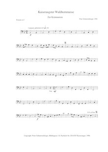Partition Trombone, Kaiseraugster Waldhornmesse, Schnurrenberger, Peter par Peter Schnurrenberger